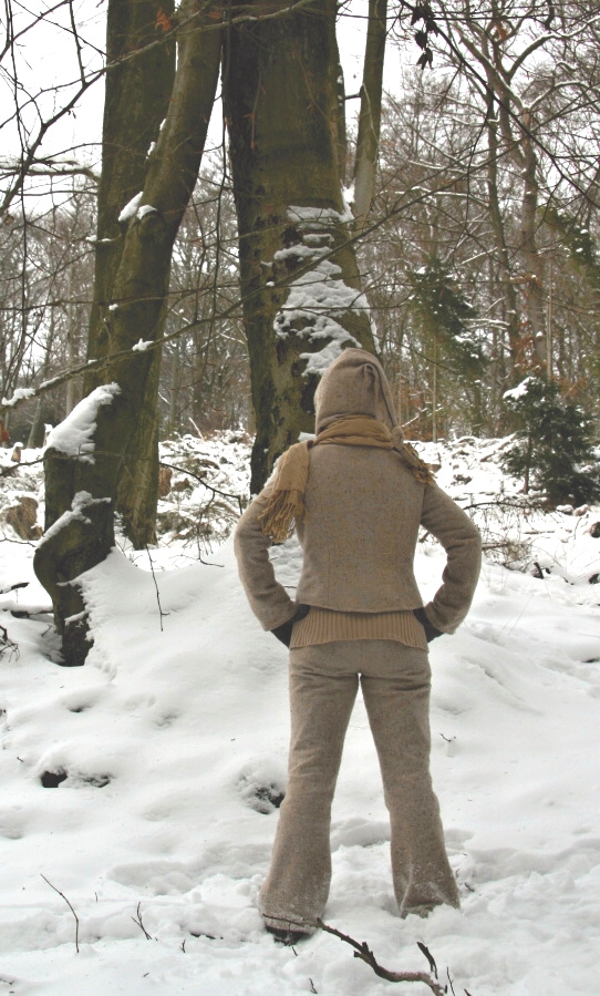 Anzug Schneewichtel Rückansicht